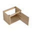 Meuble-lavabo mural avec lavabo en céramique blanche et tablettes de rangement et 2 portes à fermeture en douceur, emballage KD-373694822