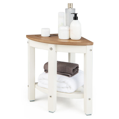 13'' W HDPE Corner Shower Bench