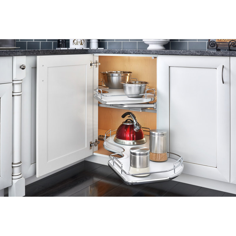 Maple Two-Tier "Cloud" Optimizer for 15" Right Opening/Blind Left Corner Cabinets, 33, Natural Maple