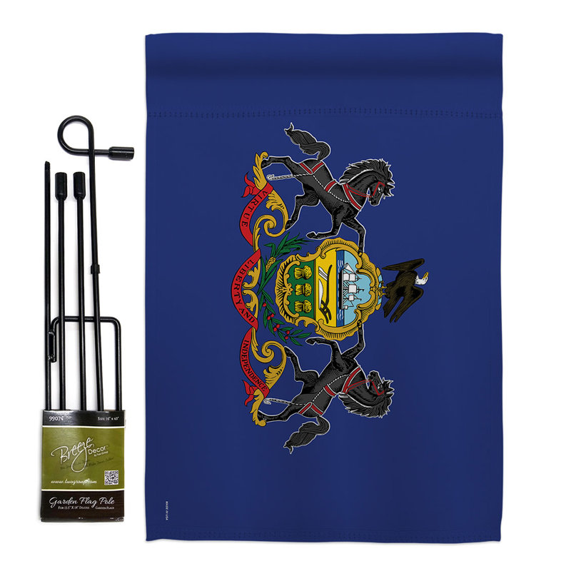 Ensemble de drapeaux en polyester 2 côtés 18,5 x 13 po, Pennsylvanie