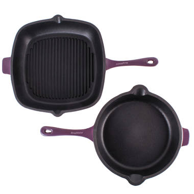 Cast-iron flat frying pan Perfelli 6459 grill 32x22 cm.