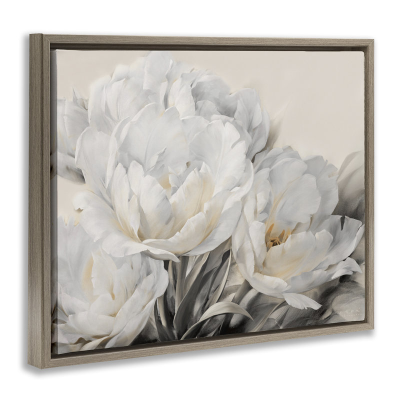 Arrangement de roses, Cadre flottant orme Montalcino, H 17 po x l 21 po