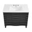 Meuble-lavabo en chêne noir Cascade 36 po avec comptoir en céramique blanc à 3 trous-100841268-100841266