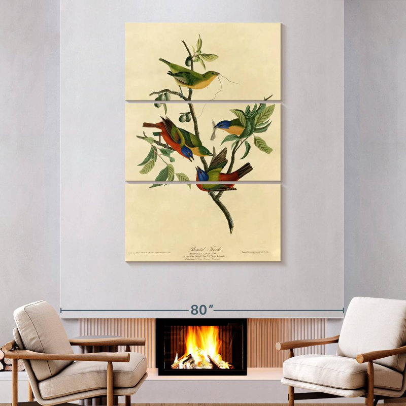 Brampt Painted Finch, 74" H x 48" W