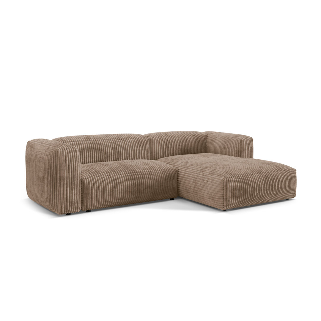 Betsayda 2 Seater Corduroy Corner Sofa