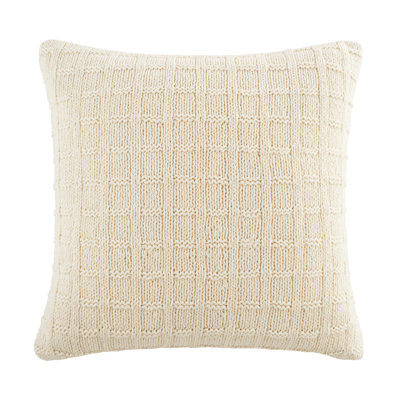Southern Tide Zephyr Knitted Square Ivory Decorative Pillow