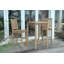 Avalon Outdoor 3 - Piece Teak Bar Height Dining Set