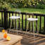 Tabourets de bar transparents modernes Breion avec siège en similicuir et pieds en métal (ensemble de 2)-365133028