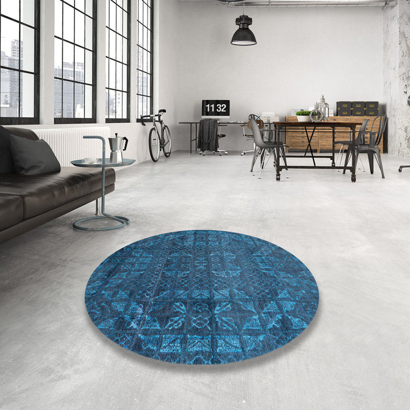 Abstract Indoor Rug, Round 6'
