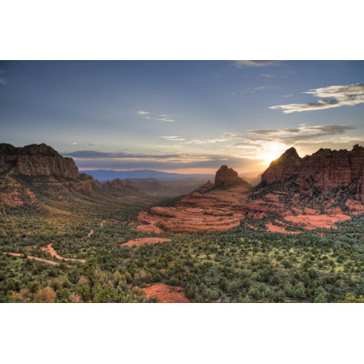 Red Rocks Sunset by Alexey Solonets - Wrapped Canvas Print