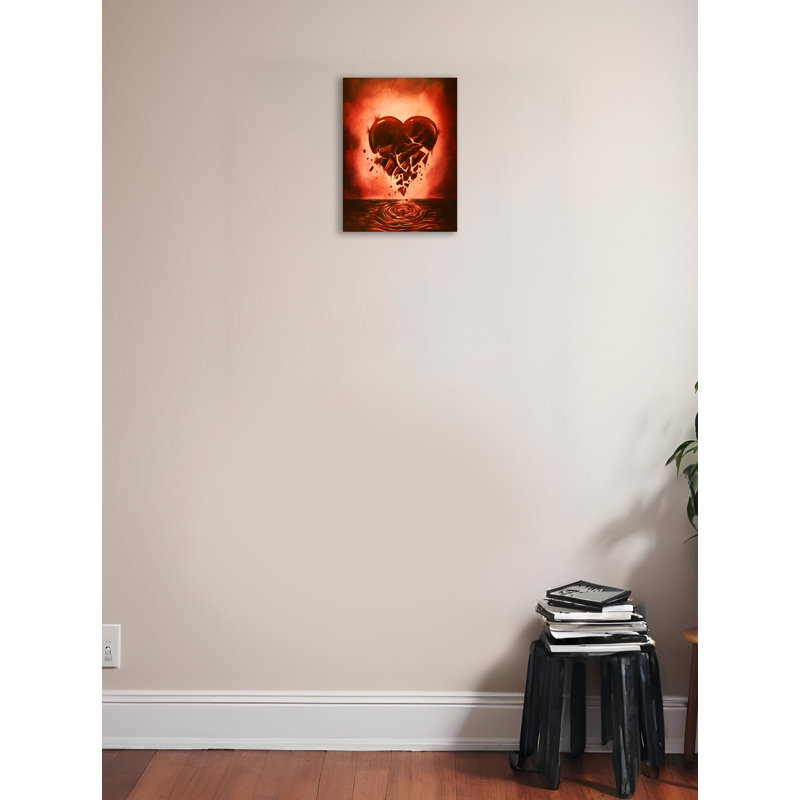 «Love Lost Broken Heart», reproduction sur toile tendue, H 16 po x l 12 po