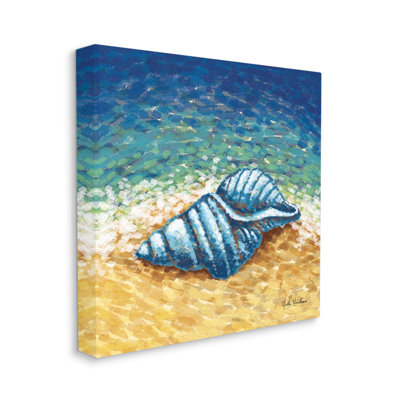 " Conch Shells By Shore " by Nidhi Wadhwa Painting Print