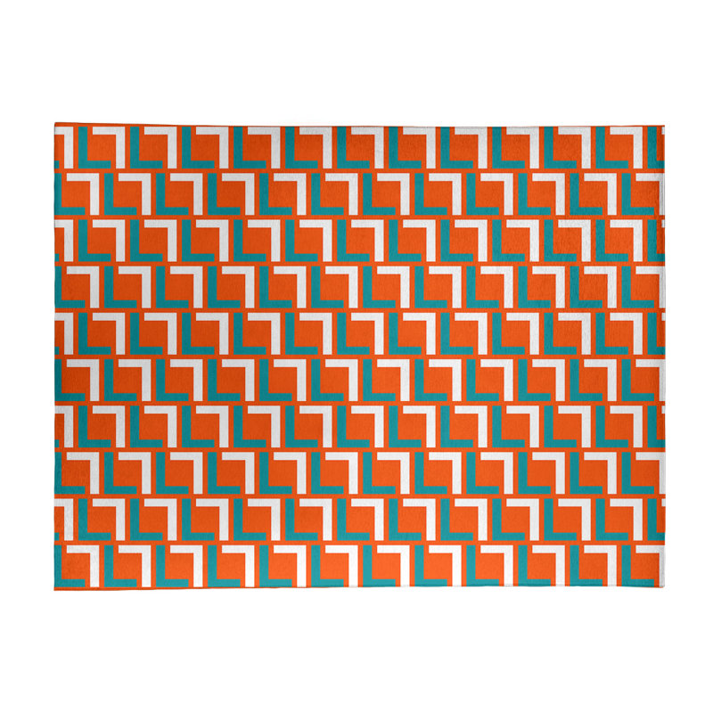 Geometric Indoor Rug, Rectangle 5' x 7'