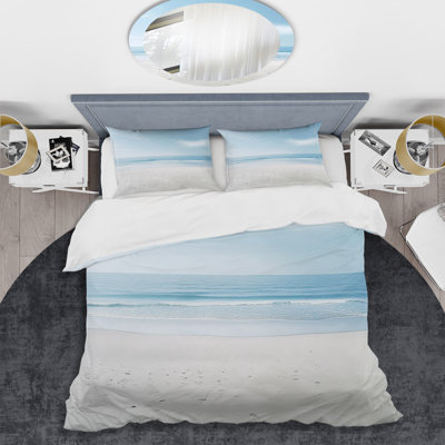 Minimalism Beachside Serenity - Coastal Beach Duvet Cover Set