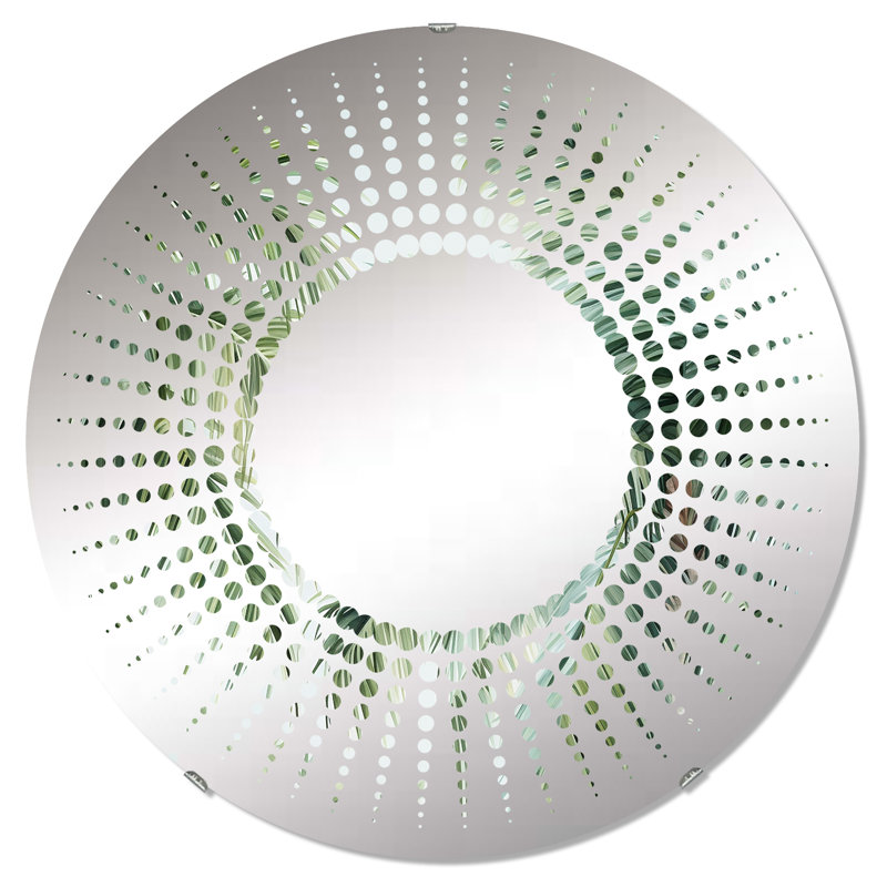 Starburst Decorative Mirror-Round, 31.4" x 31.4", Palm Trees