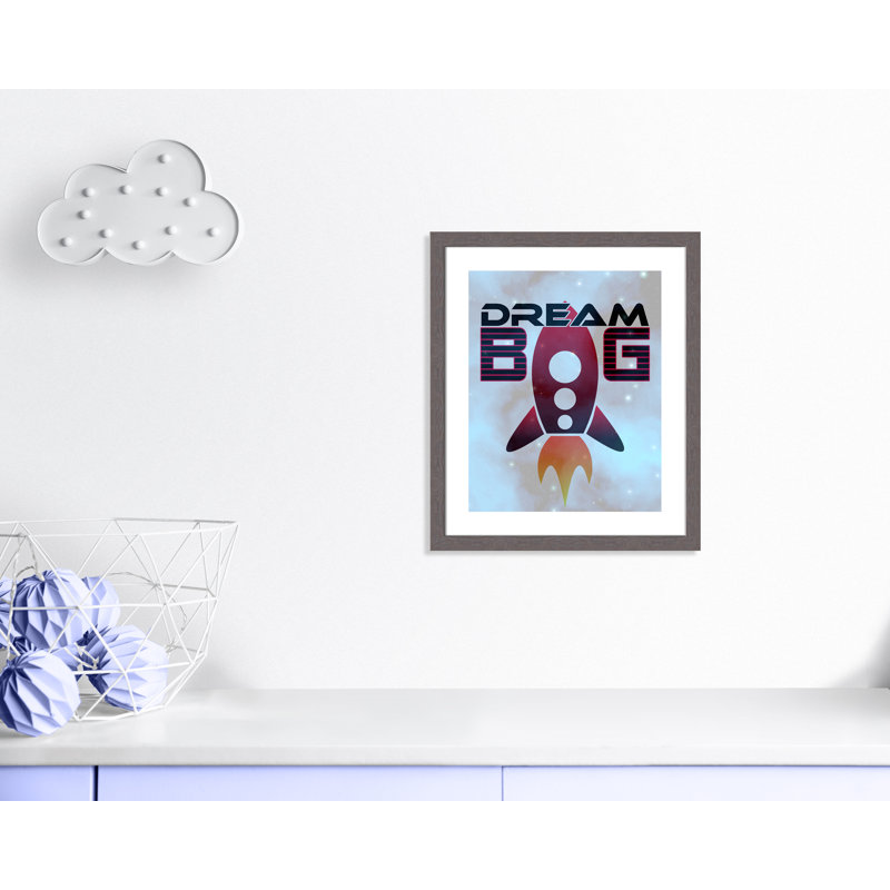 Grande surface de rêve, 24.5" H x 20.5" W x 0.63" D, Encadrement fil du bois gris