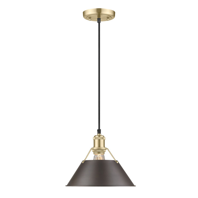 Weatherford 1 - Light Pendant, Rubbed Bronze, Brushed Champagne Bronze, 130" H x 10" W x 10" D