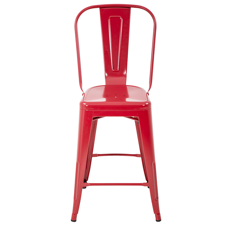 Tabouret de comptoir 24,4 po Caroga, Rouge
