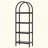 4-Tier Industrial Black Arched Open Bookshelf