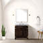 Meuble-lavabo simple en chêne 30 po X P 22 po P, comptoir en marbre de Carrare et Miroir-1533667857