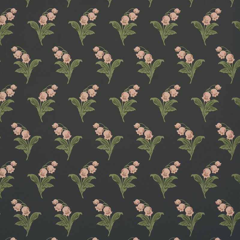 Papier peint Lily of the Valley, Bleu marine