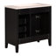 Ensemble de meuble-lavabo 36 po avec lavabo, armoire avec tiroirs, structure solide et panneau de fibres à densité moyenne