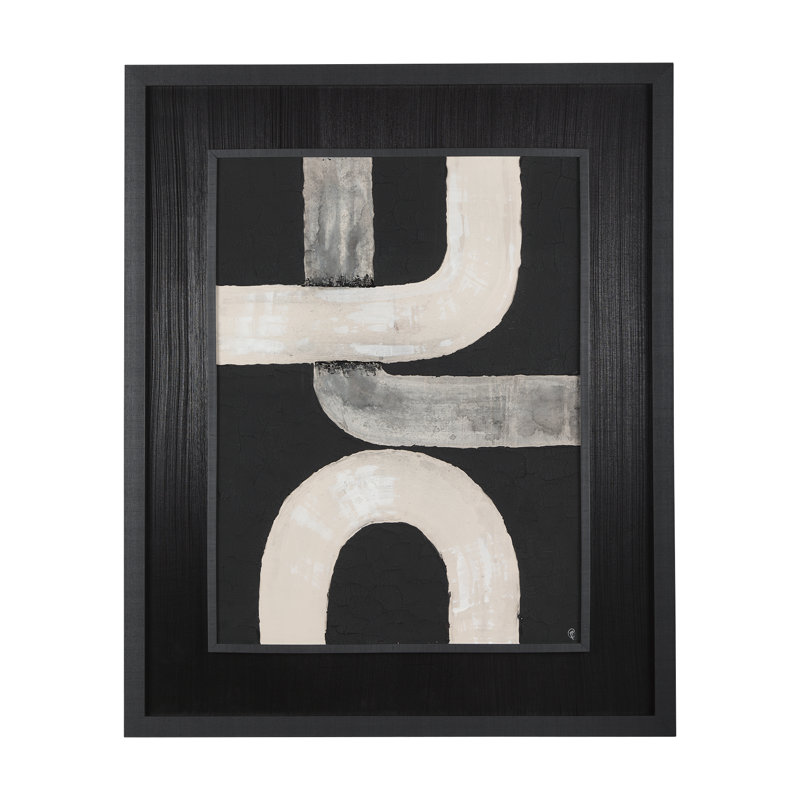 Pipes une œuvre d'art originale sous verre faite à la main, H 55 po x l 45 po, Tuyaux IV, Noir
