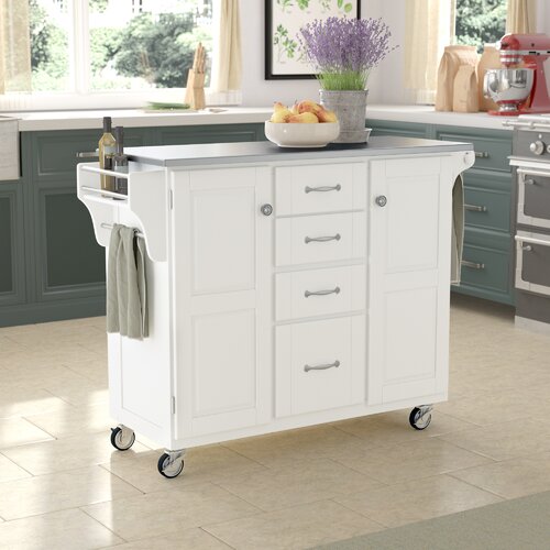 Red Barrel Studio® Littrell Metal Kitchen Island & Reviews | Wayfair