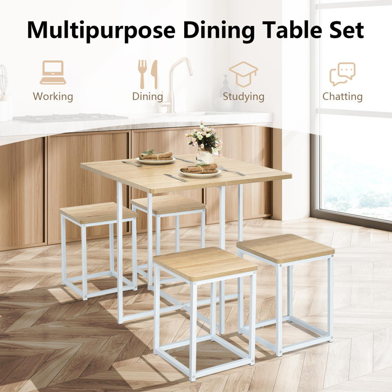 17 Stories Langsett 5 - Piece Dining Set & Reviews | Wayfair