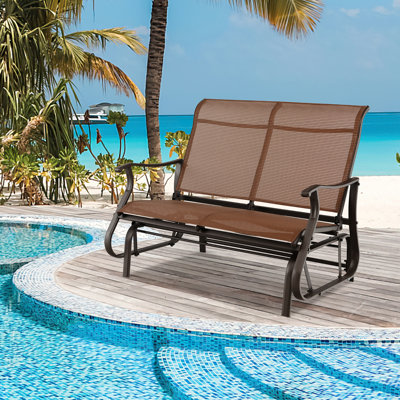 Chaise berçante d'extérieur en métal Wondell