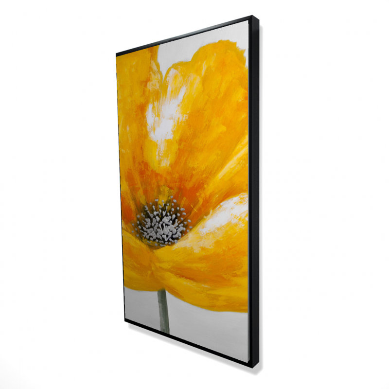 Beautiful Yellow Flower Print On Canvas, H 48 po x l 24 po
