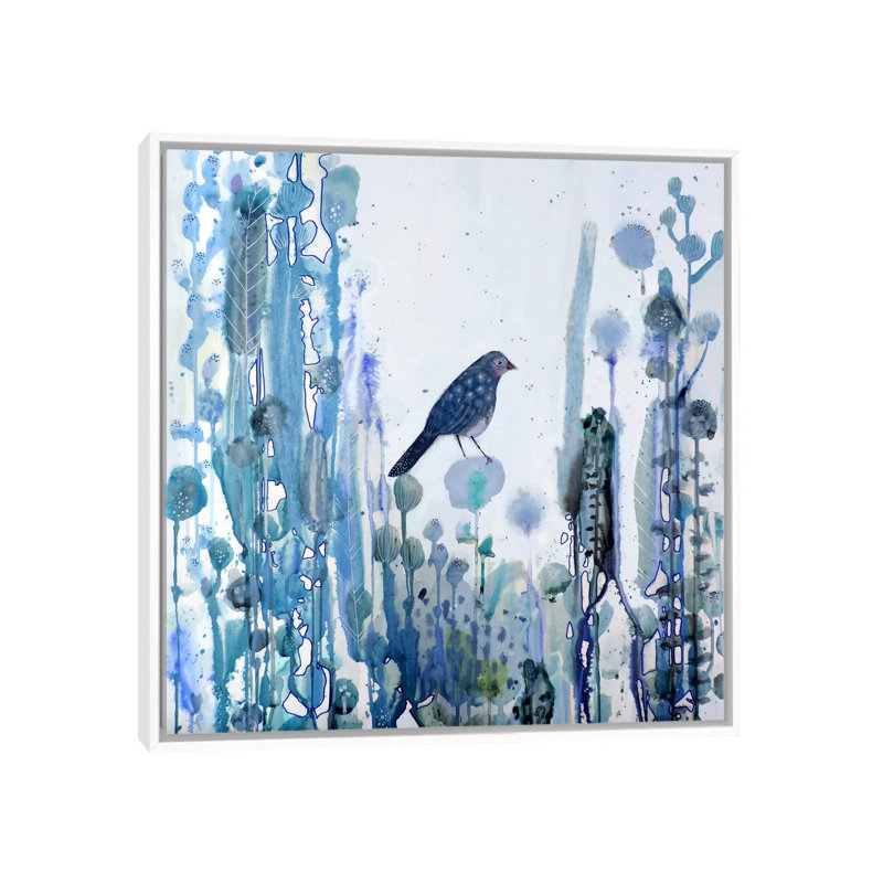 «L'heure Bleue», impression sur toile, H 12 po x l 12 po x P 1,5 po, Toile avec cadre blanc, Pas de tapis