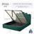 Chelsa Upholstered Hydraulic Storage Platform Bed with Velvet Palm Headboard-2003998115-2002991232