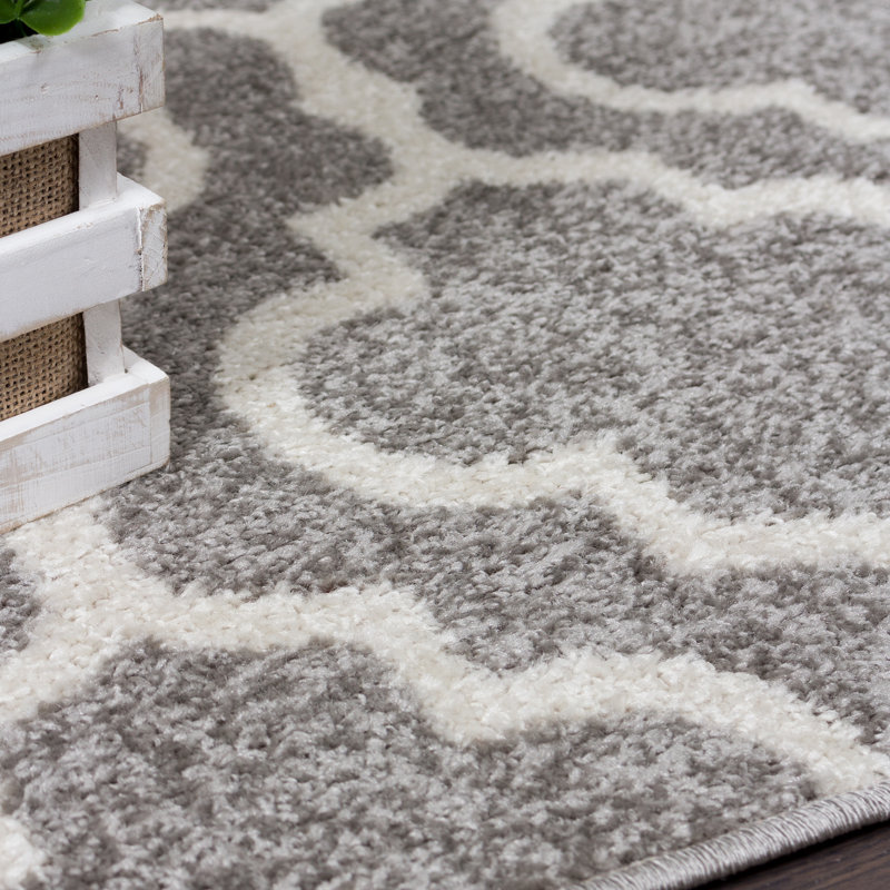 Alkire Performance Gray/Off White Rug, Rectangle 3'3" x 4'11"