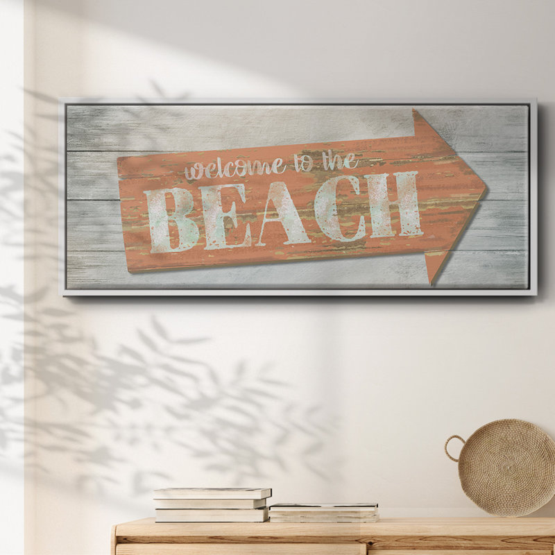 Welcome to the Beach - toile encadrée, H 8 po x l 20 po