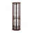 Corner Glass Cabinet Lighted Curio Cabinet Corner Display Case For Living Room, Curio Cabinet, Antique Collection, Wine,Bar Glass Storage Light Included,Dark Cherry-1187858073
