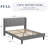Bed Frame With Headboard, Upholstered Bed Frame With Wood Slats, Sturdy Support Feet, No Box Spring Needed-165975671-165975664