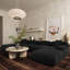 Chesnie Black Vegan Shearling 6-Piece Modular U-Sectional