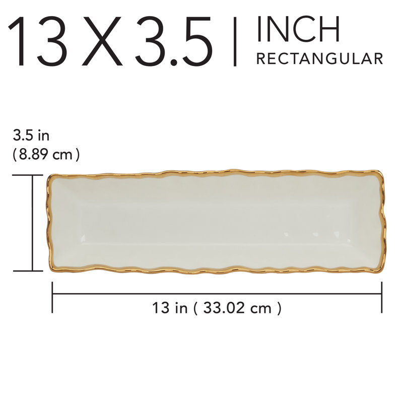 Regency Gold Cracker Tray 13in x 3in