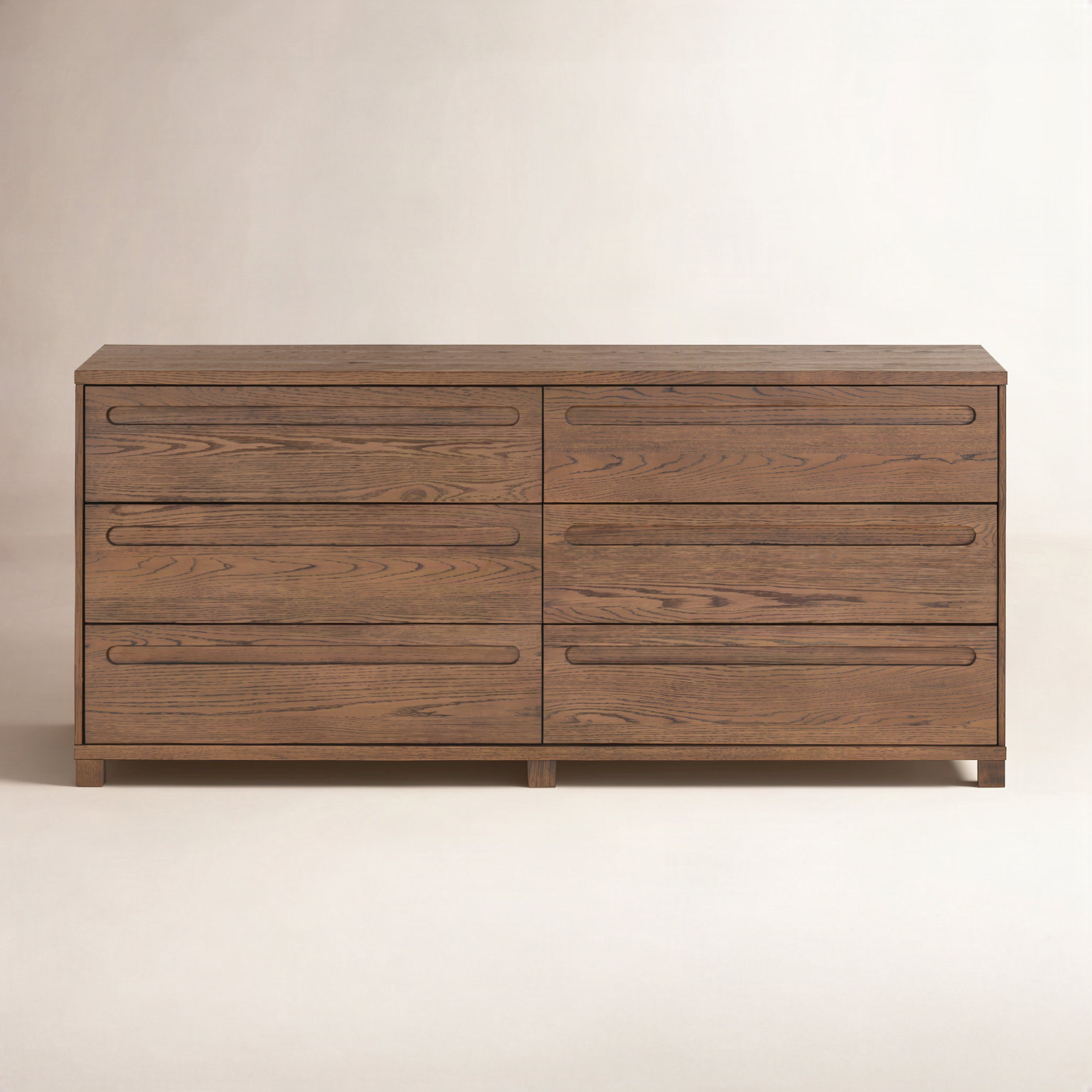 Lesheka 66" Double Dresser, Medium Oak
