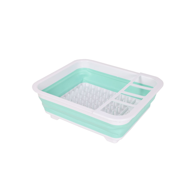 Égouttoir à vaisselle pliable en plastique, Vert