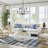 8 - Light Curved Corner Linear Sputnik Seeded Chandelier