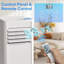 Climatiseur portatif 10 000 BTU - 450 pieds carrés Pi. Couverture, 4 en 1, refroidissement puissant, mode veille, minuterie 24H, ensemble de fenêtre pour chambre / appartement-125938538