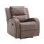 Fauteuil inclinable manuel, dossier capitonné, similicuir brun