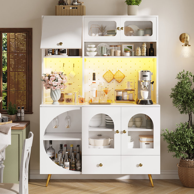 176cm Kitchen Pantry, White