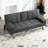 Ebern Designs 65.3” Futon Sleeper Sofa Bed,Removable Arm Pad-146043361