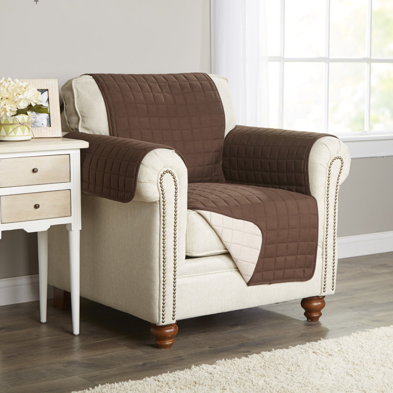 Housse pour fauteuil à coussins carrés / rectangulaires Brystol, Brun