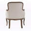Fauteuil Lilyauna en coton avec finition brun cendré patiné, H 36 po x l 25,2 po x P 22,6 po