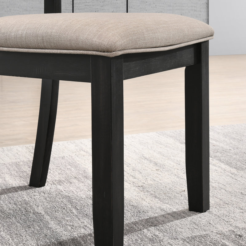 Chaise d'appoint rembourrée Ebbert, Black Finish