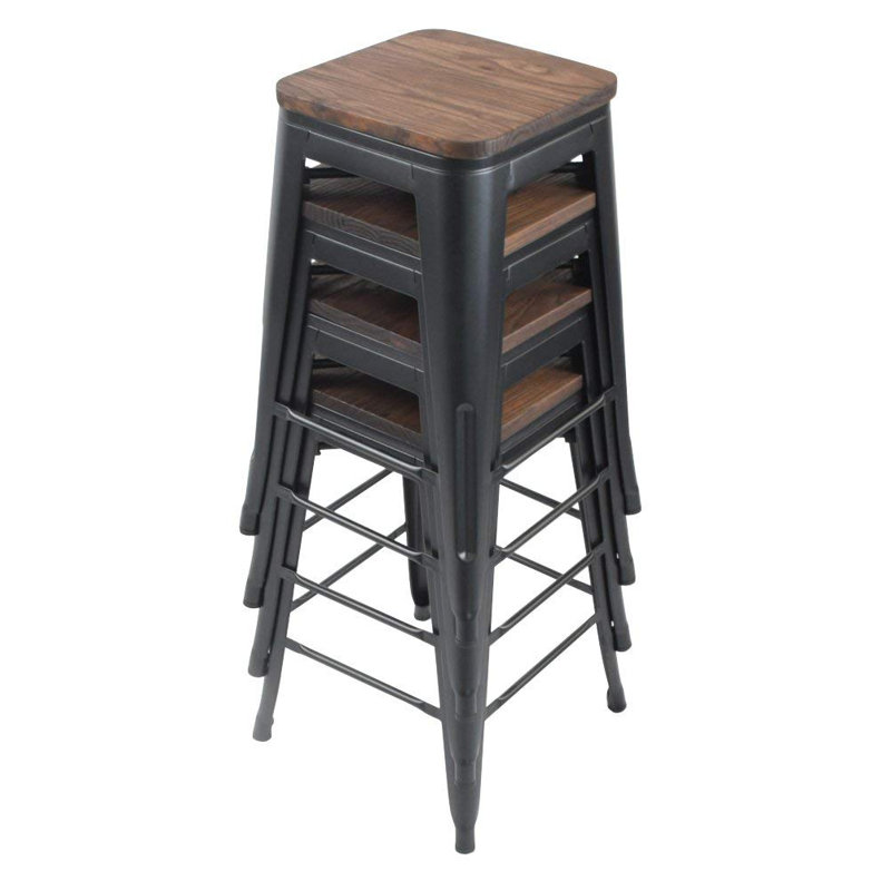 Hartung Counter Stool, Bar Stool (30" Seat Height), Gray